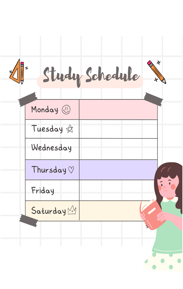 CREATE A PROPER  STUDY SCHEDULE for AILET